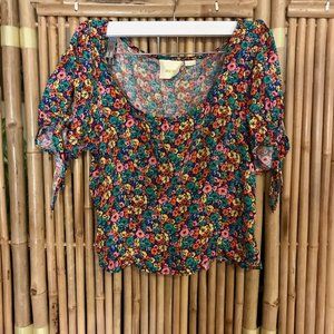 Adley tie-sleeve top